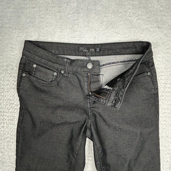 Prana Jeans Womens 2/26 Kayla Black/Dk Grey‎ Skinny Stretch Organic Cotton Blend - Picture 4 of 13